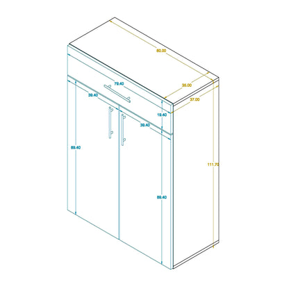 Shoe rack 37 x 80 cm - ZAF151