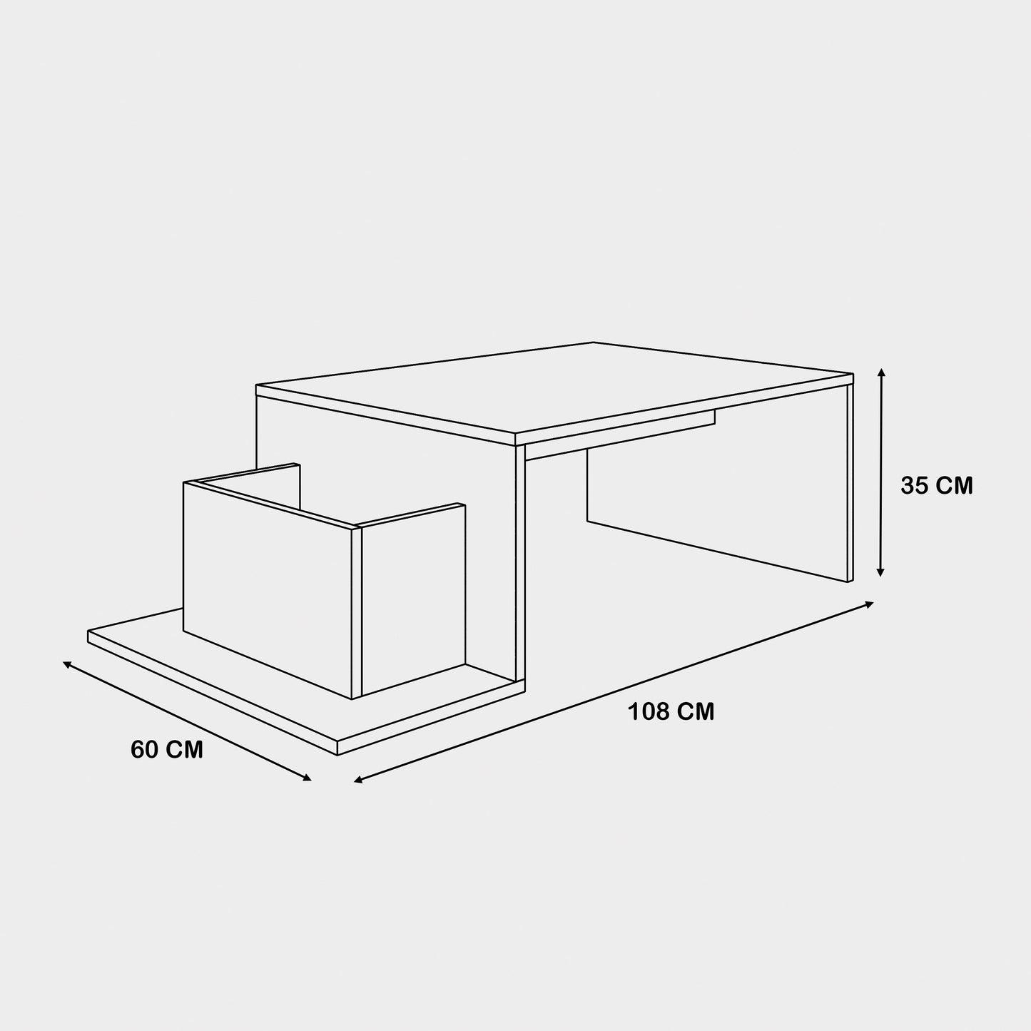 Coffee table 60 x 108 cm - ZAF80