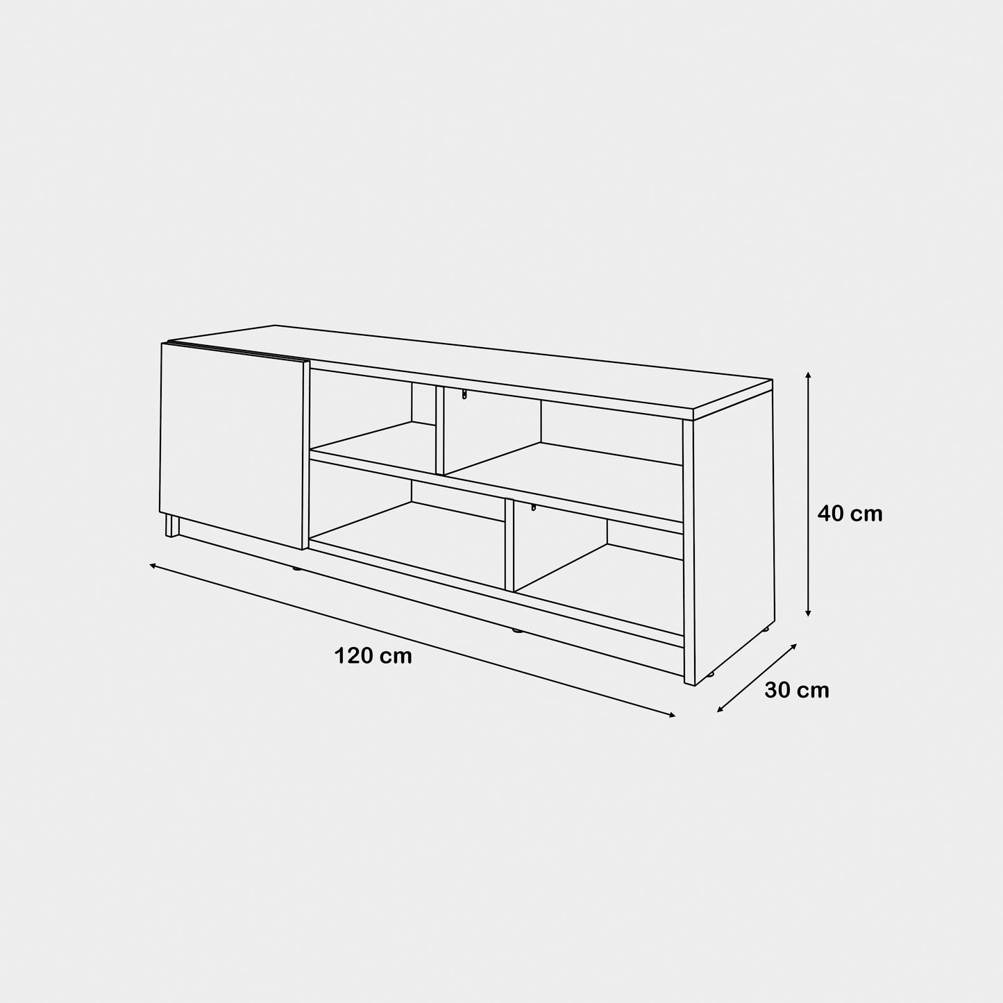 TV table 30 x 120 cm - ZAF100