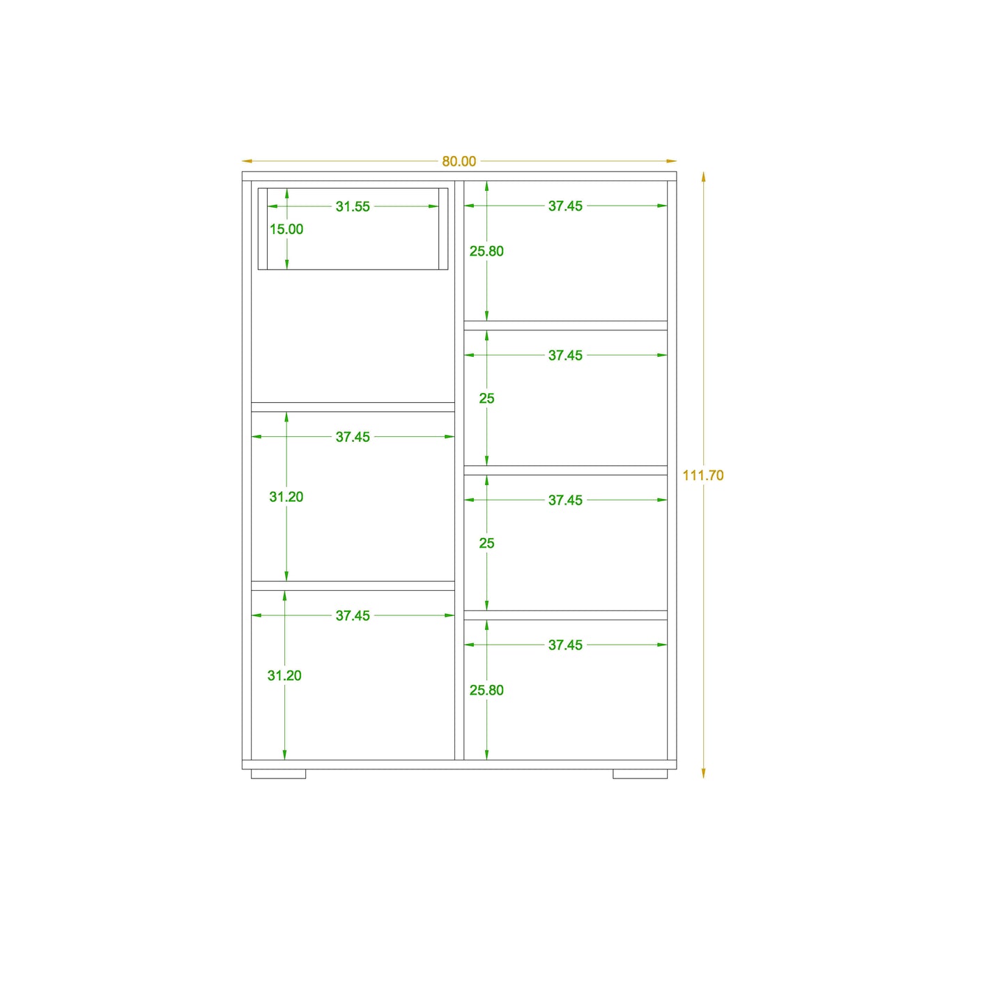 Shoe rack 35 x 80 cm - ZAF135