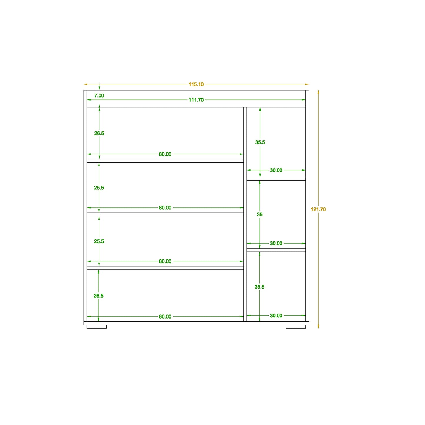 Shoe rack 35 x 115 cm - ZAF137