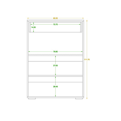 Shoe rack 37 x 80 cm - ZAF154