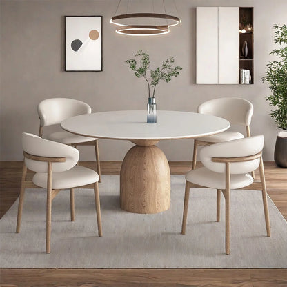 Beech Wood Dining Table - 5 Pieces - HMS53