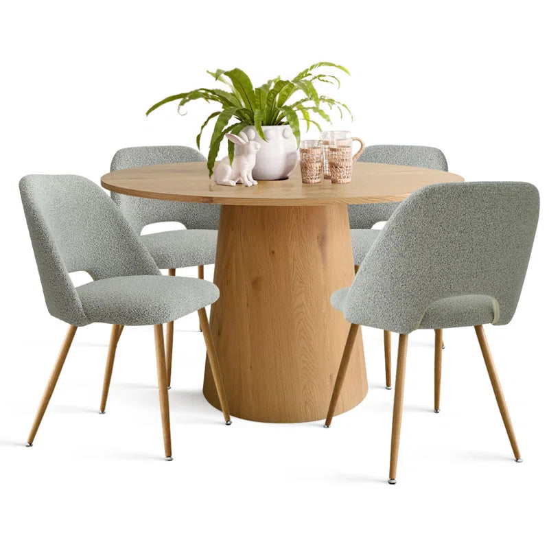 ترابيزة سفرة خشب زان - 5 قطع - HMS54