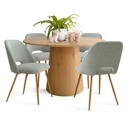 ترابيزة سفرة خشب زان - 5 قطع - HMS54