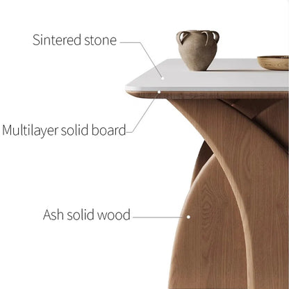 Beech wood dining table - 5 pieces - HMS55