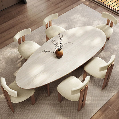 Beech Wood Dining Table - 7 Pieces - HMS44