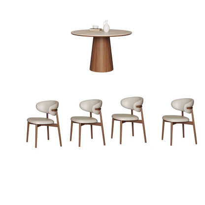 Beech Wood Dining Table - 5 Pieces - HMS47