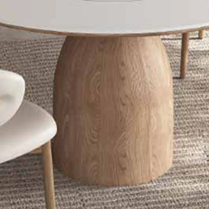 Beech Wood Dining Table - 7 Pieces - HMS48