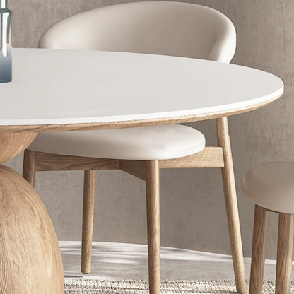 Beech Wood Dining Table - 7 Pieces - HMS48