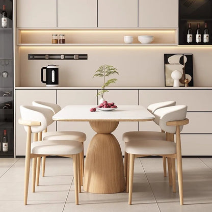 ترابيزة سفرة خشب زان - 5 قطع - HMS51