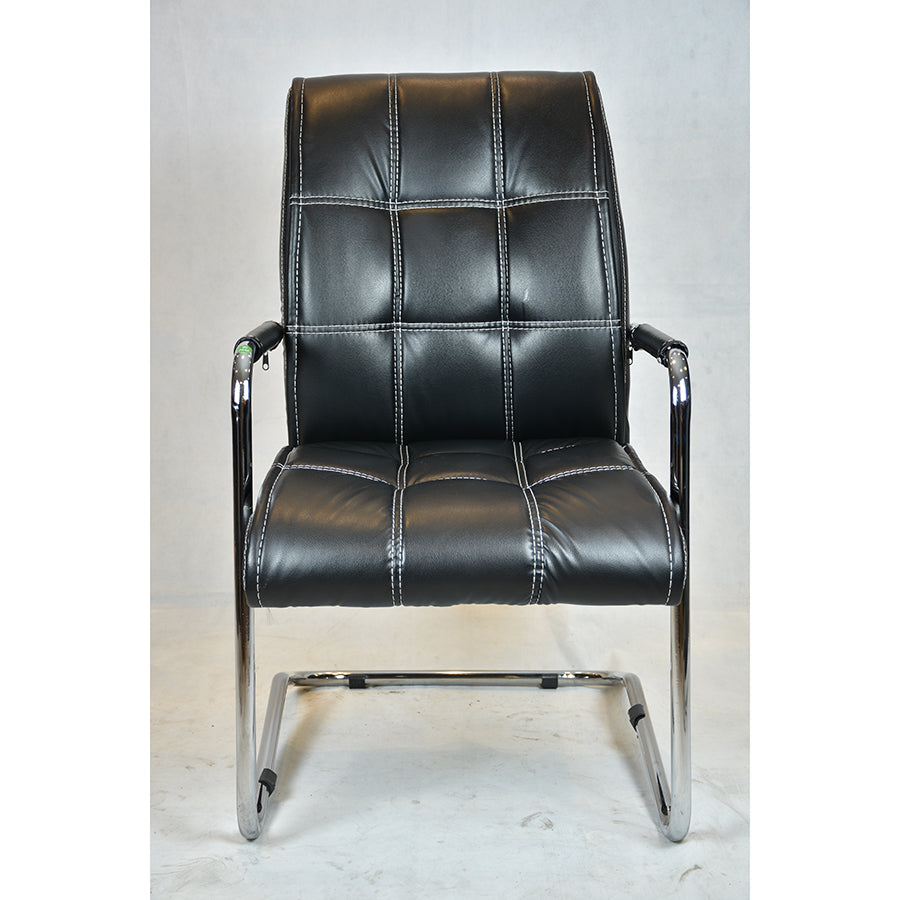 Leather office chair - black - OC299