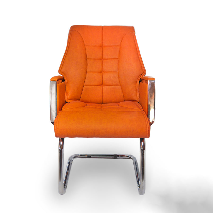 Leather office chair - orange - OC297