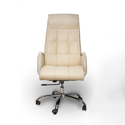 Leather Manager Chair - White - OC298