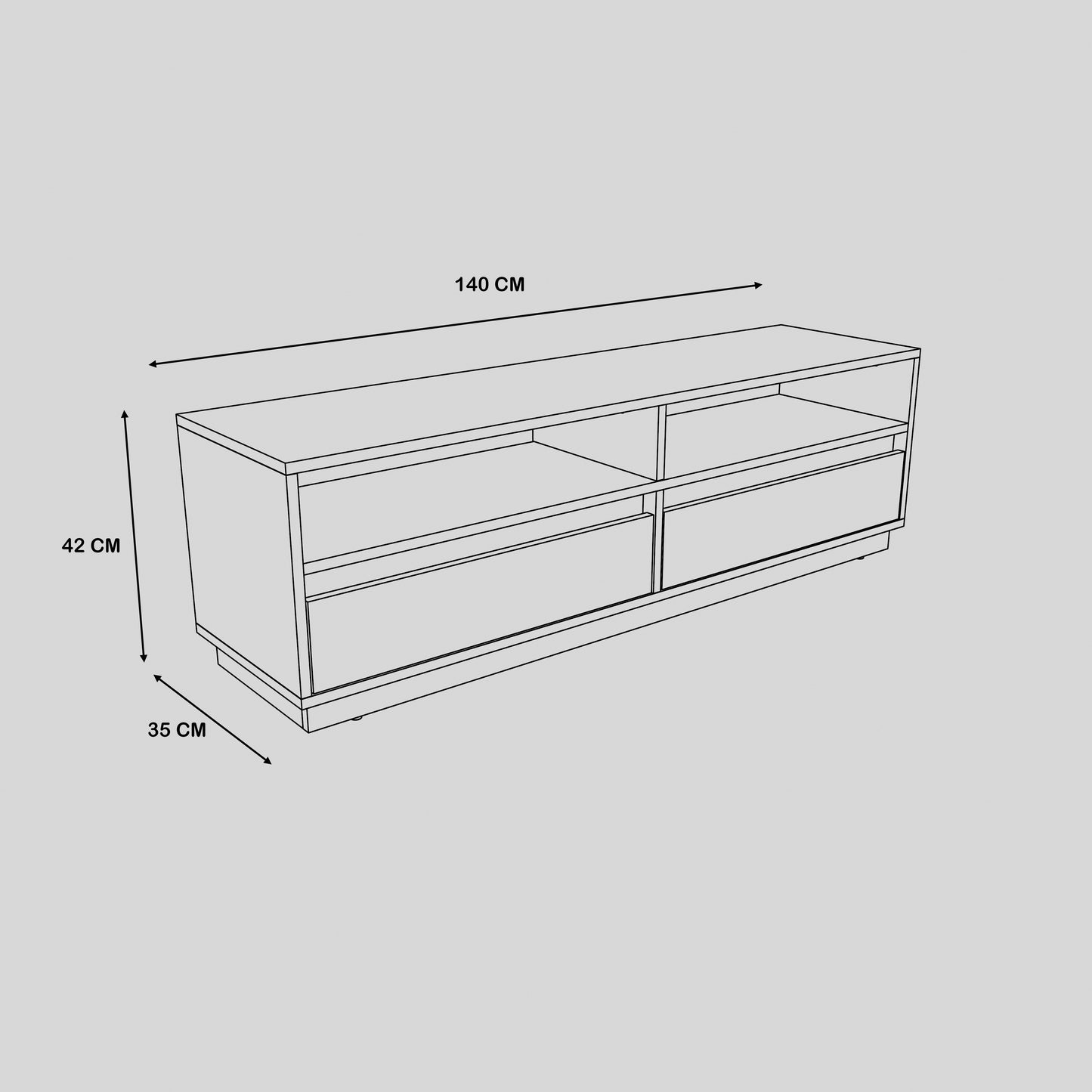 TV table 35 x 140 cm - ZAF109