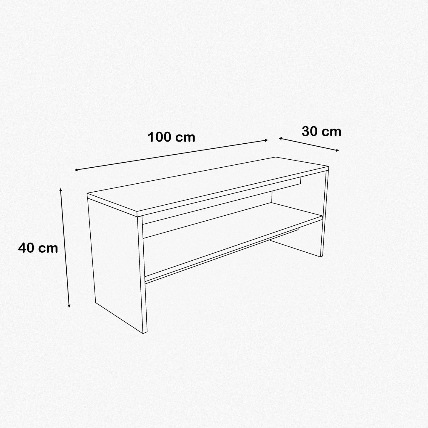 TV table 30 x 100 cm - ZAF126