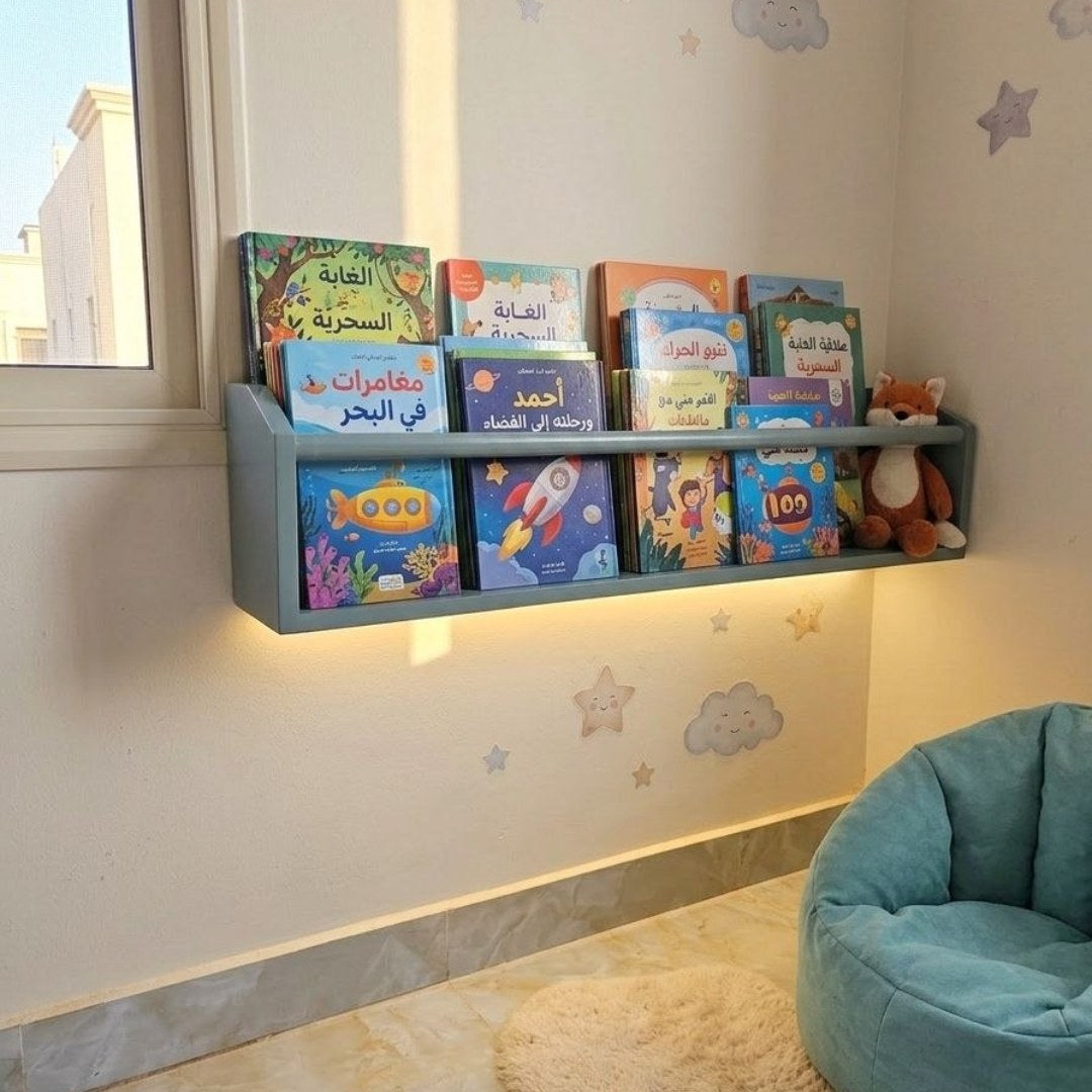 رف حائط كتب أطفال