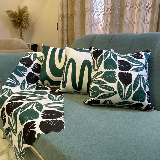 طقم كوشن مع رانر