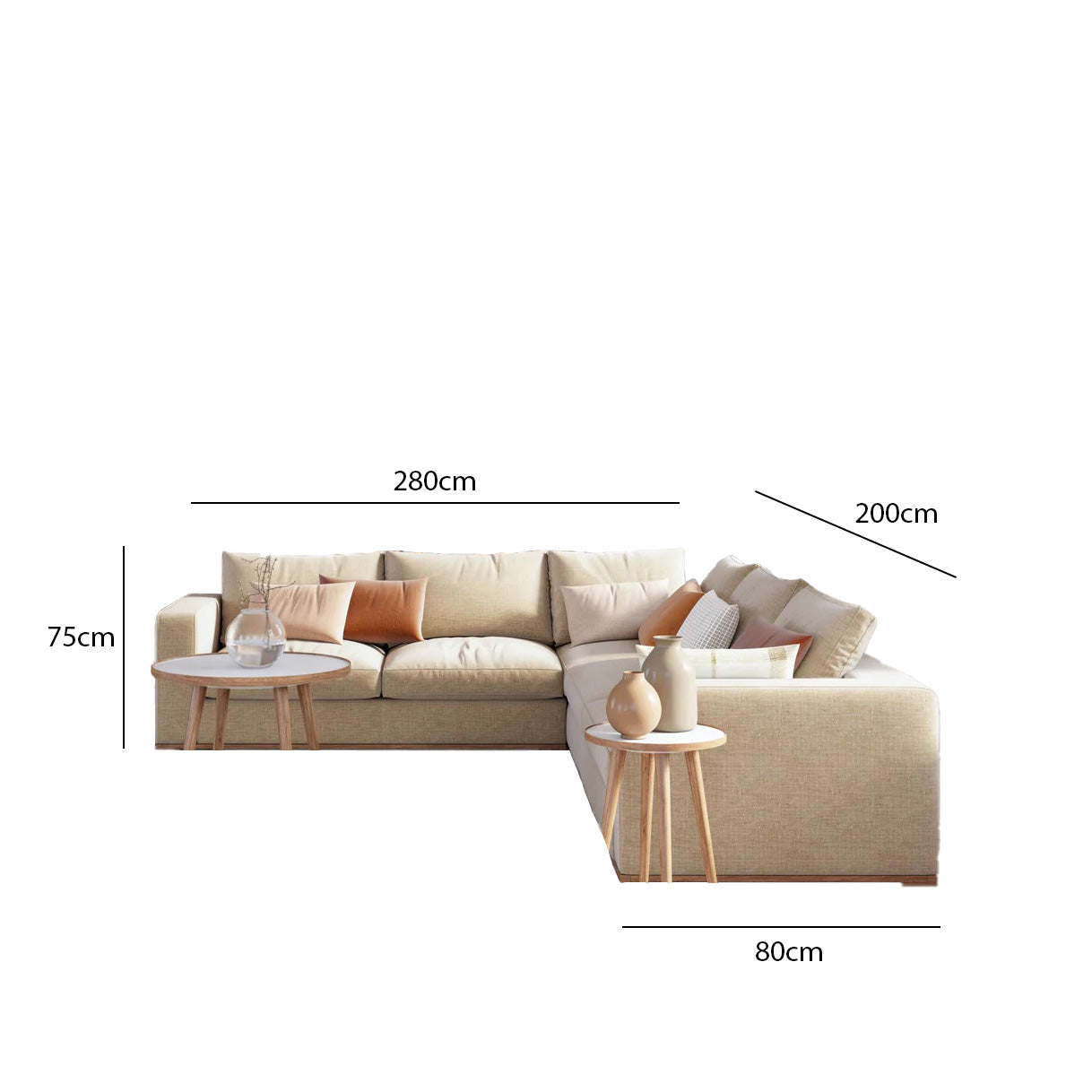 Corner sofa -multiple sizes - KEY01