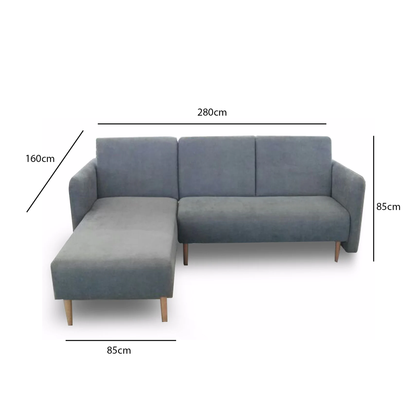 Beech sofa Corner Bed - Multiple Colors- KM145