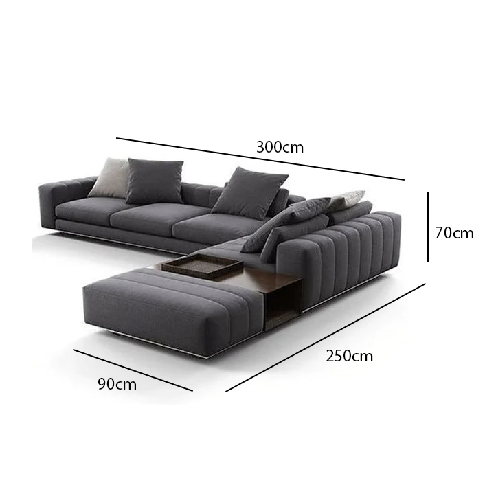 Corner sofa 300 x 250 cm - multiple colors - KM49