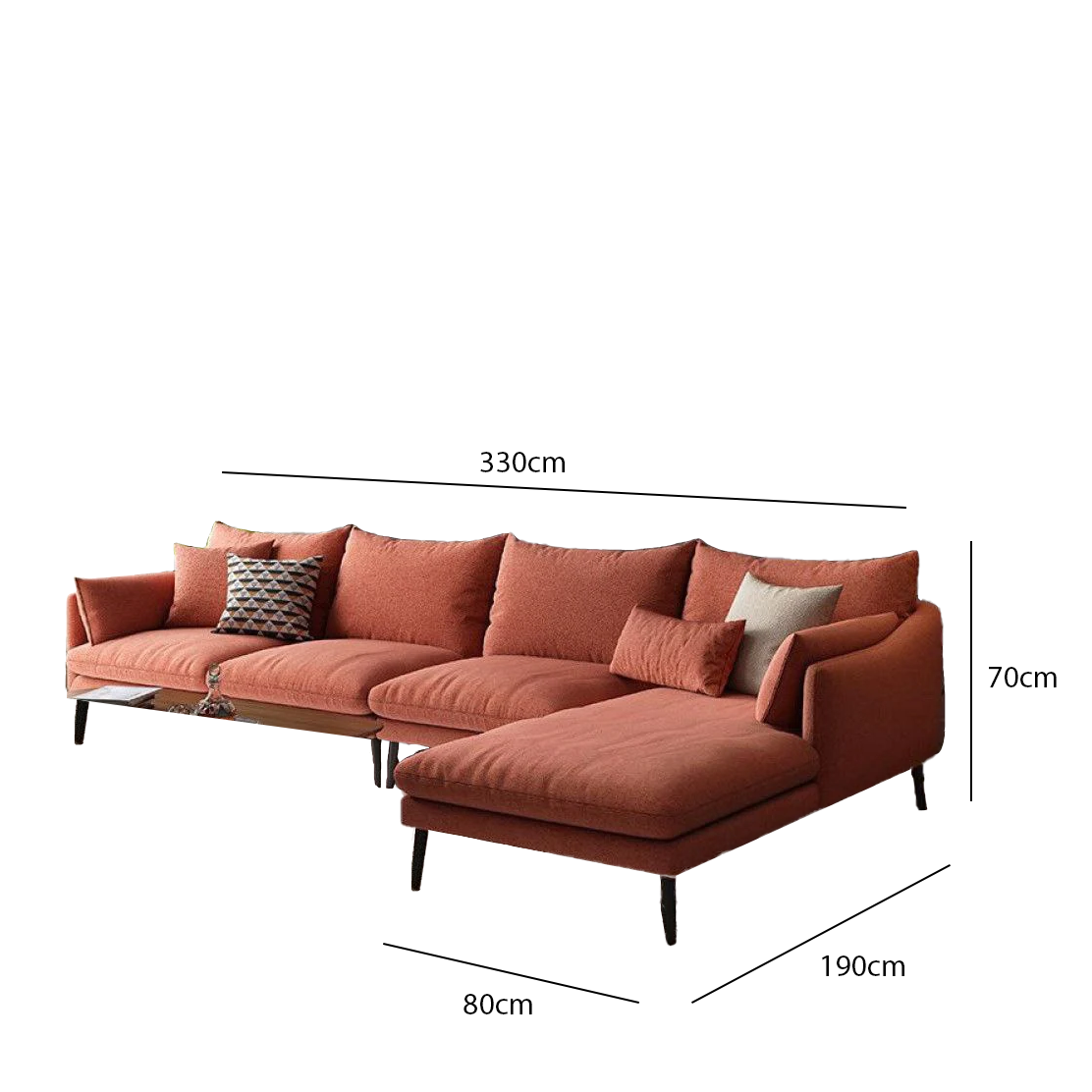sofa Corner 330 x 190 cm - Multiple colors - KM92