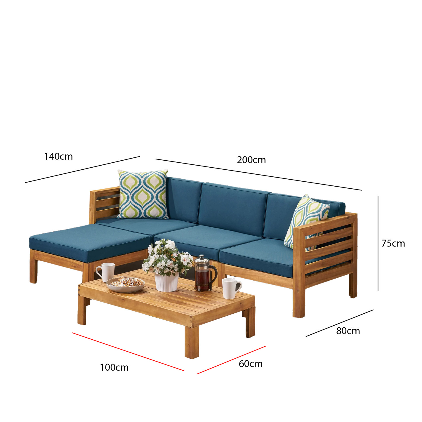 sofa Corner 200×140 cm - Multiple colors - KM99