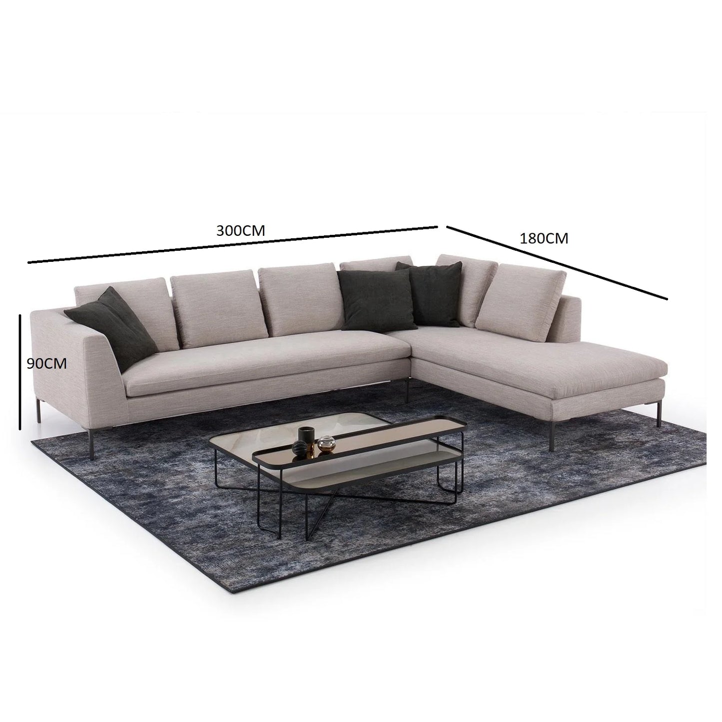 ركنة خشب زان 300×180سم - HMS13