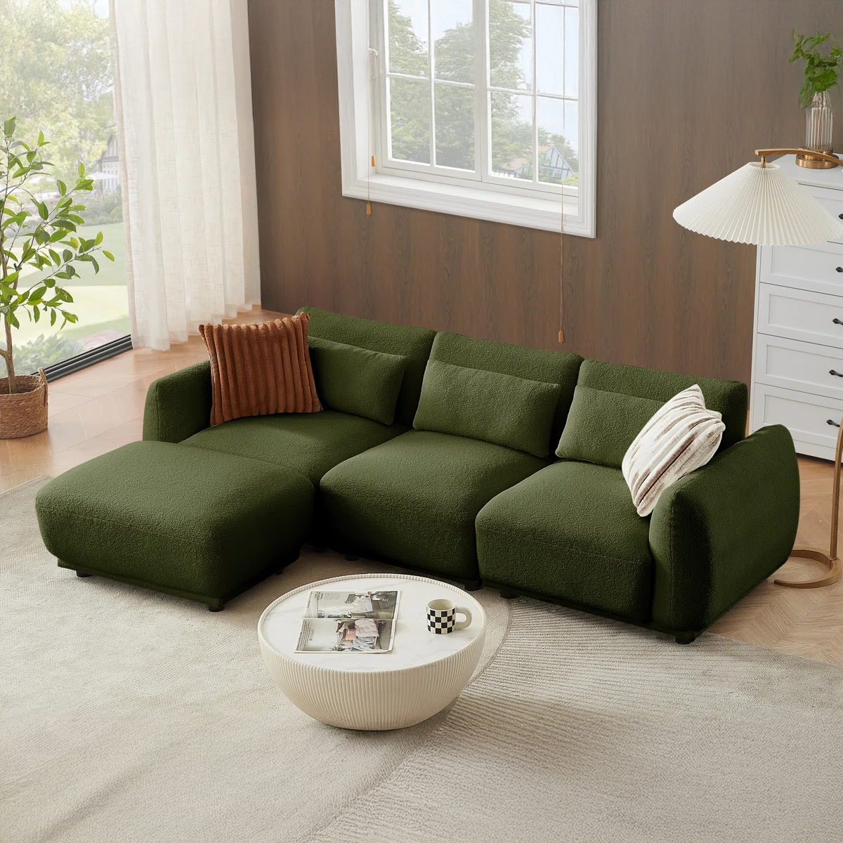 ركنة خشب زان  210×90سم - HMS2