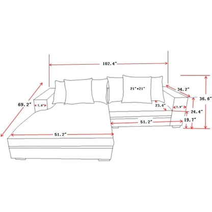 ركنة خشب زان 260×175سم - HMS7
