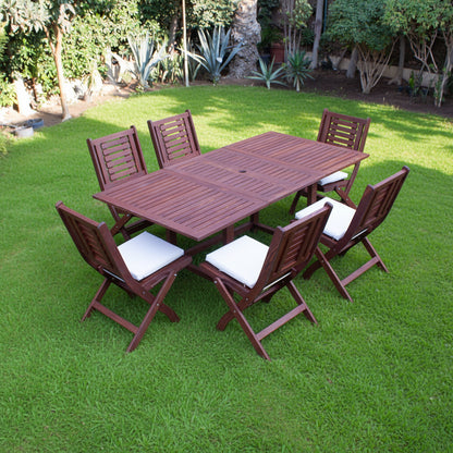 Outdoor Dining Table Foldable - 7 Pieces - JIA38