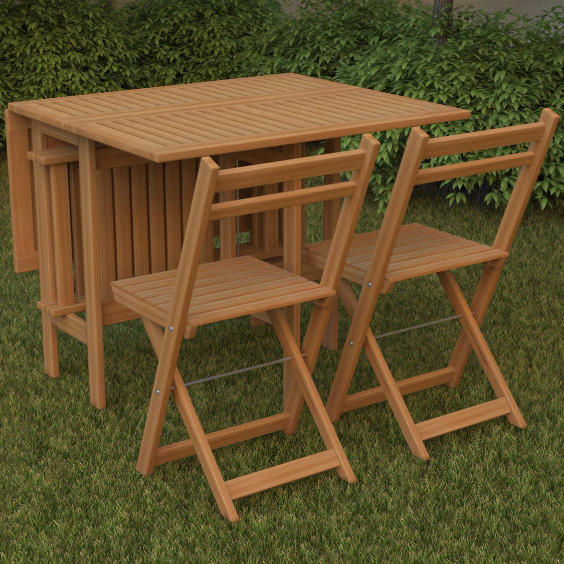 طاولة طعام خارجية خشب زان 123×92سم - MNR46