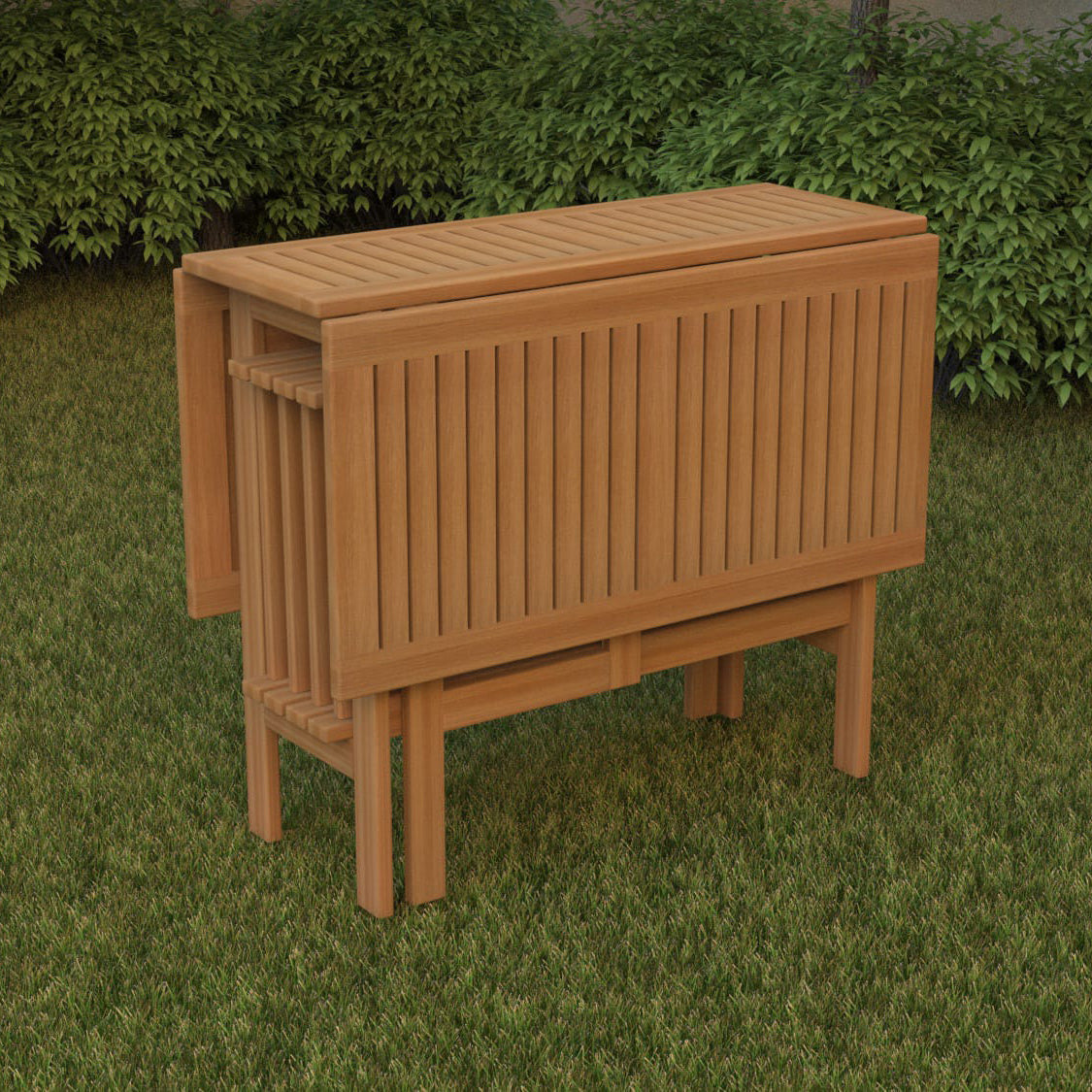 طاولة طعام خارجية خشب زان 123×92سم - MNR46