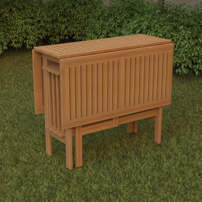 طاولة طعام خارجية خشب زان 123×92سم - MNR46