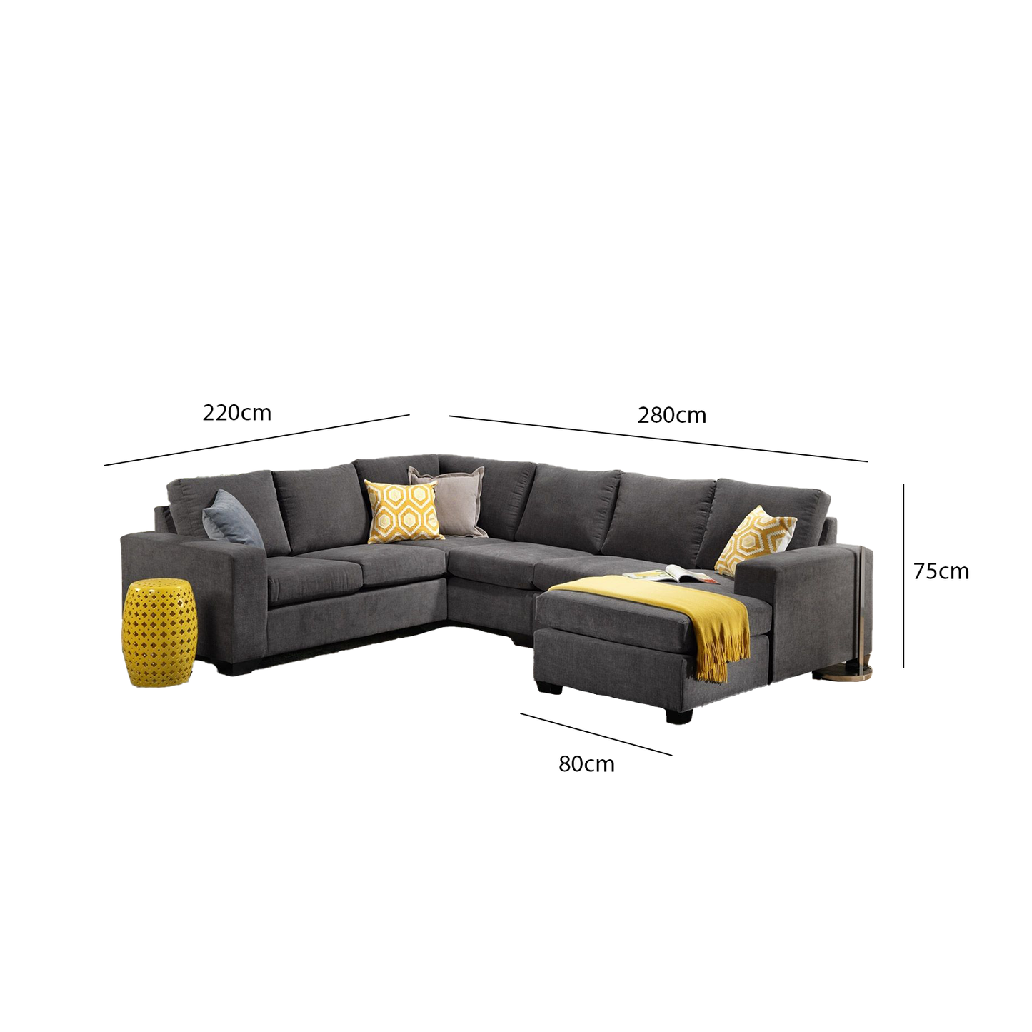 Corner sofa 280 x 220 cm - OUR33