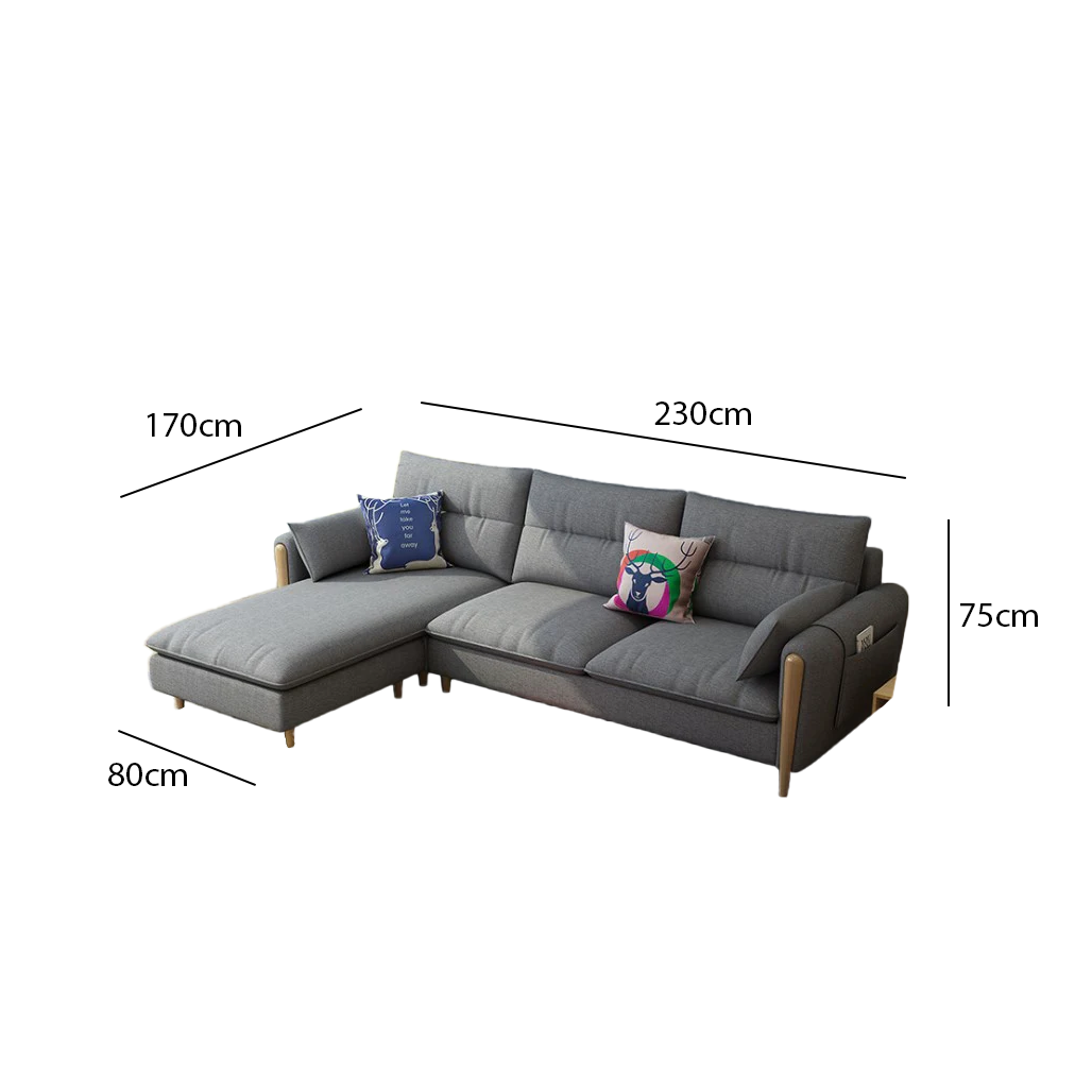 L Shape 230 x 170 cm OUR35 – Chic Homz