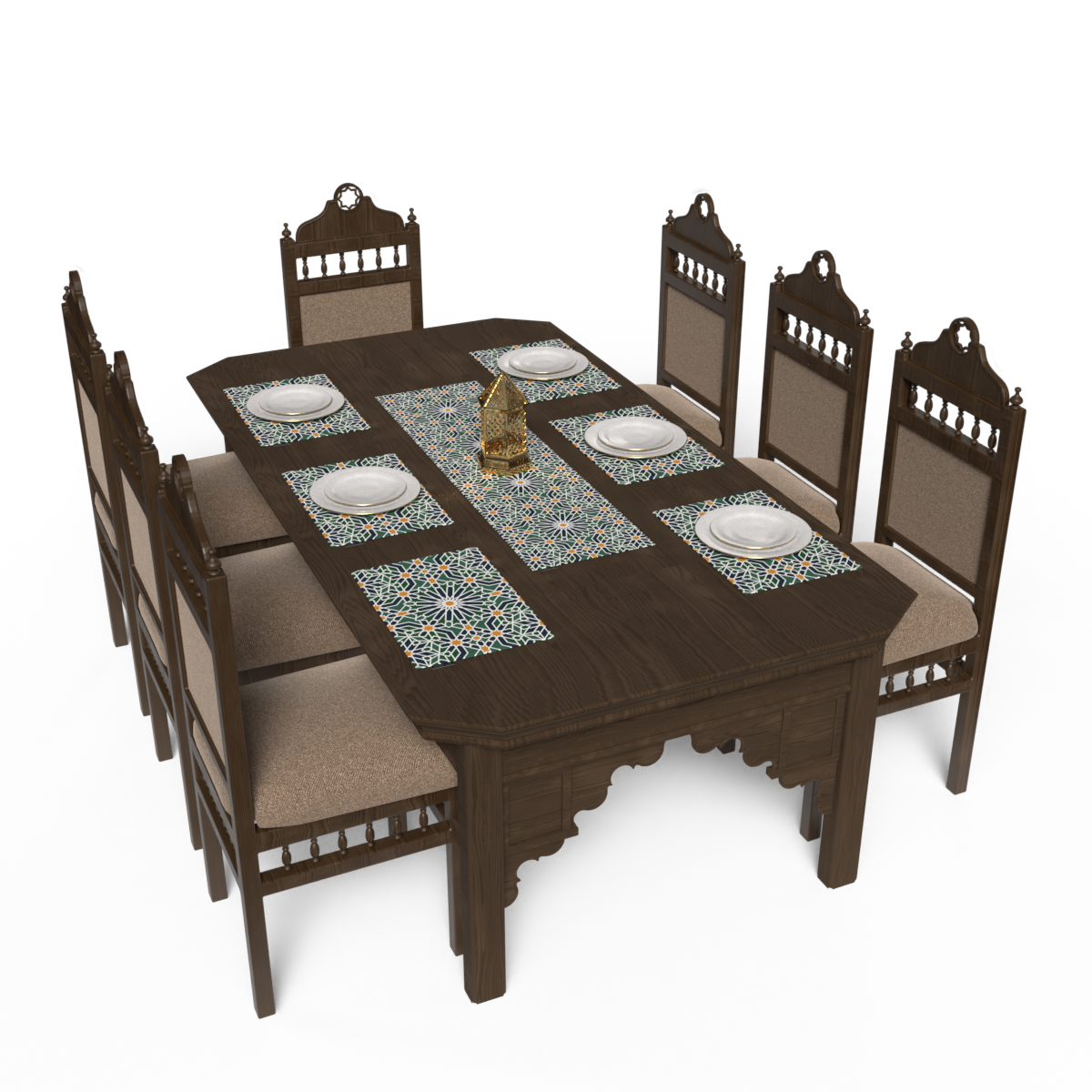 Runner and coaster set - 7 pieces - ROM29