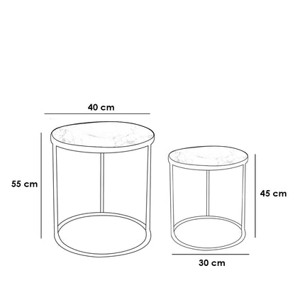 Side tables set - 2 pieces - STAR15