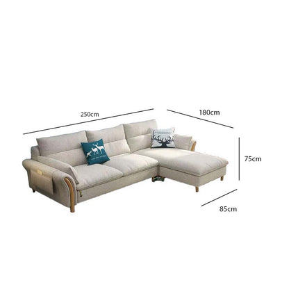 Beech wood corner sofa 250 x 180 cm-SBF23