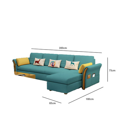 Beech wood corner sofa 300 x 180 cm-SBF53