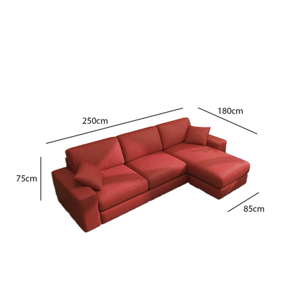 Beech wood corner sofa 250 x 170 cm-SBF55