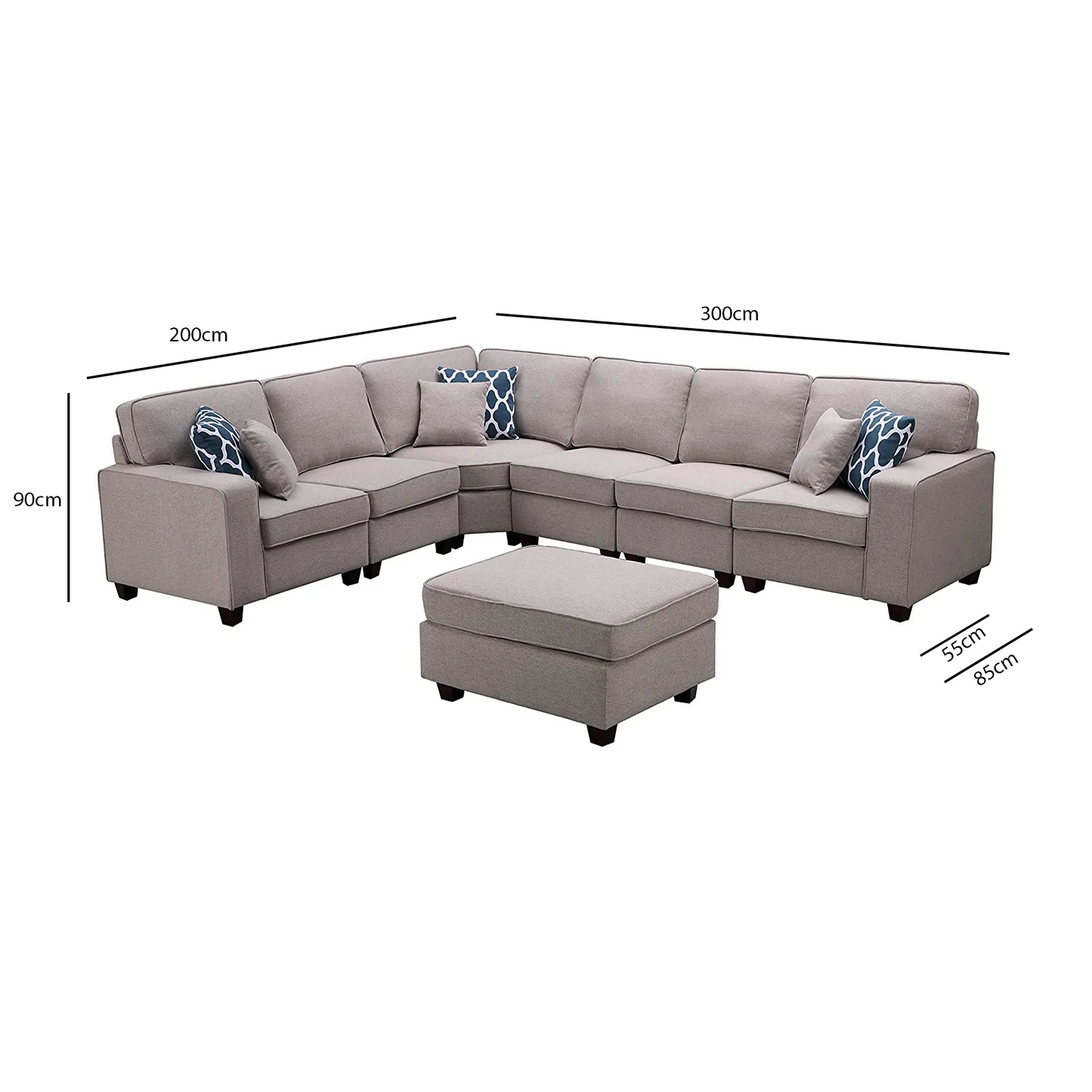 Set of 2 corner sofas, 300 x 220 cm - SY19