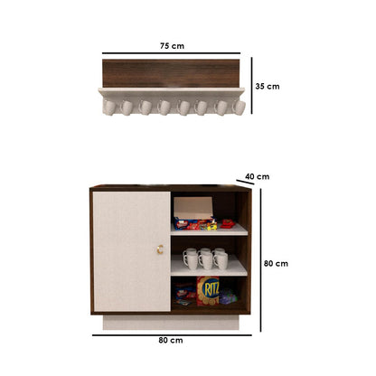 Coffee corner with decorative shelf 40×80 cm - CRC80