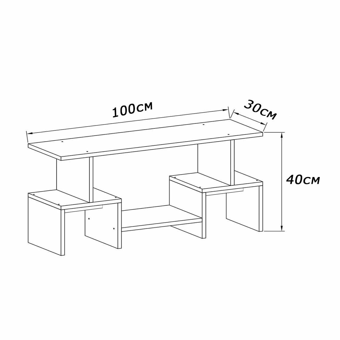TV table 100 x 30 cm - FAN63