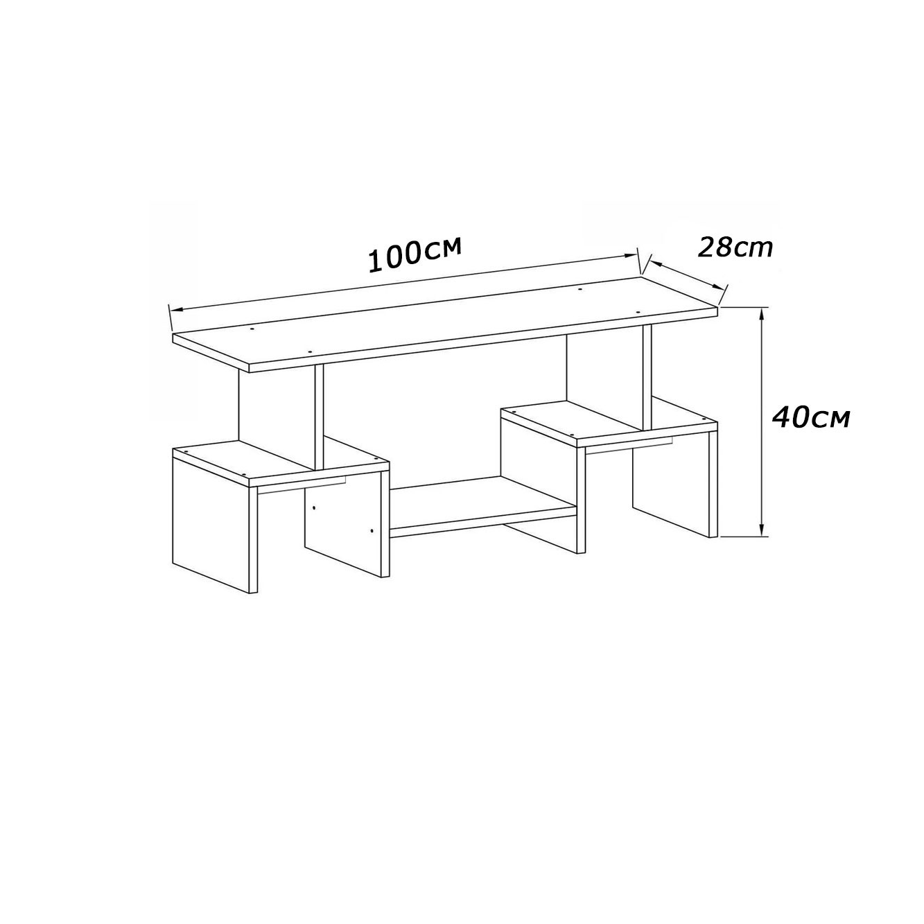 ترابيزة تليفزيون 100×28سم- FAN63