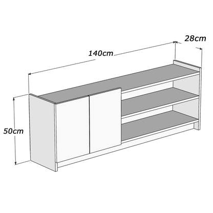 ترابيزة تليفزيون 140×28سم - FAN618