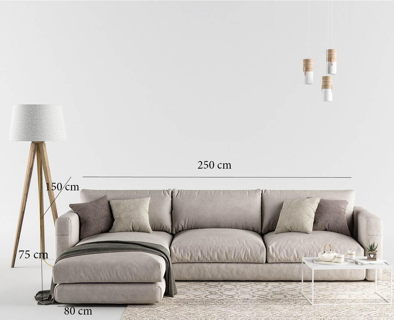 Beech wood corner 250x150 cm -RM84