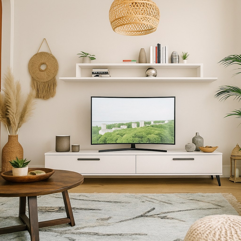 ترابيزة تليفزيون مع وحدة علوية 160×35سم - WM115