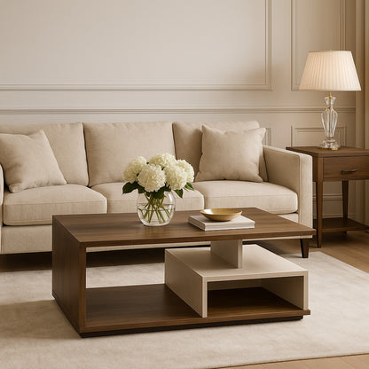 Special offer: TV table and coffee table with shoe rack + free pouf - WM148