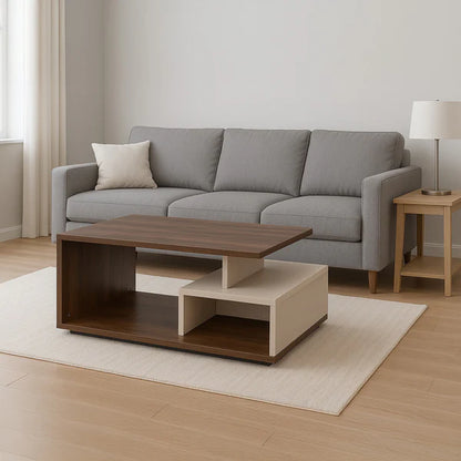 Special offer: TV table and coffee table with shoe rack + free pouf - WM146
